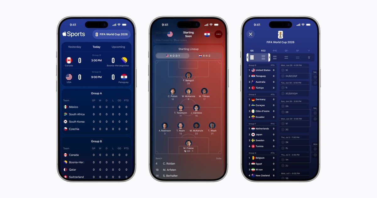 Apple Sports expands to more than 90 new countries and regions